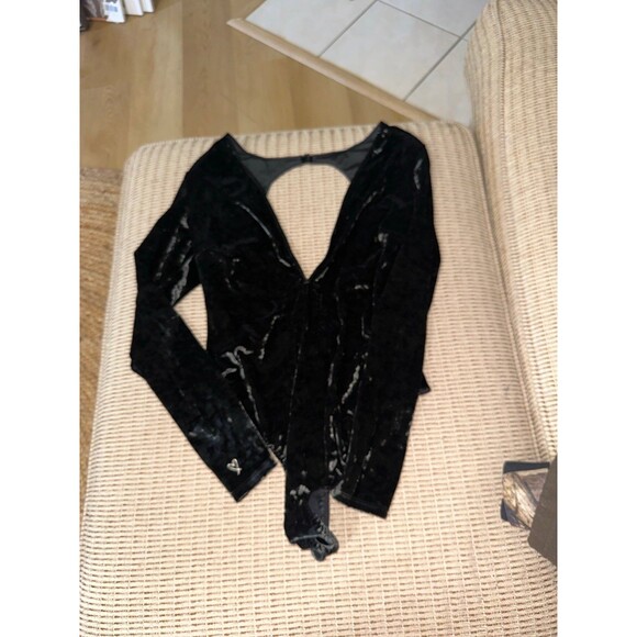 Velvet black Victoria’s Secret bodysuit - Picture 1 of 4